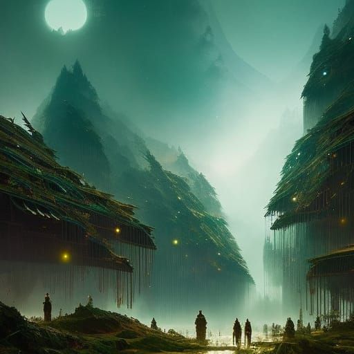 Emerald Humanoids in Intergalactic Civilization