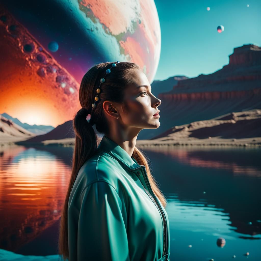 Woman on Alien Planet: Cinematic Film Still