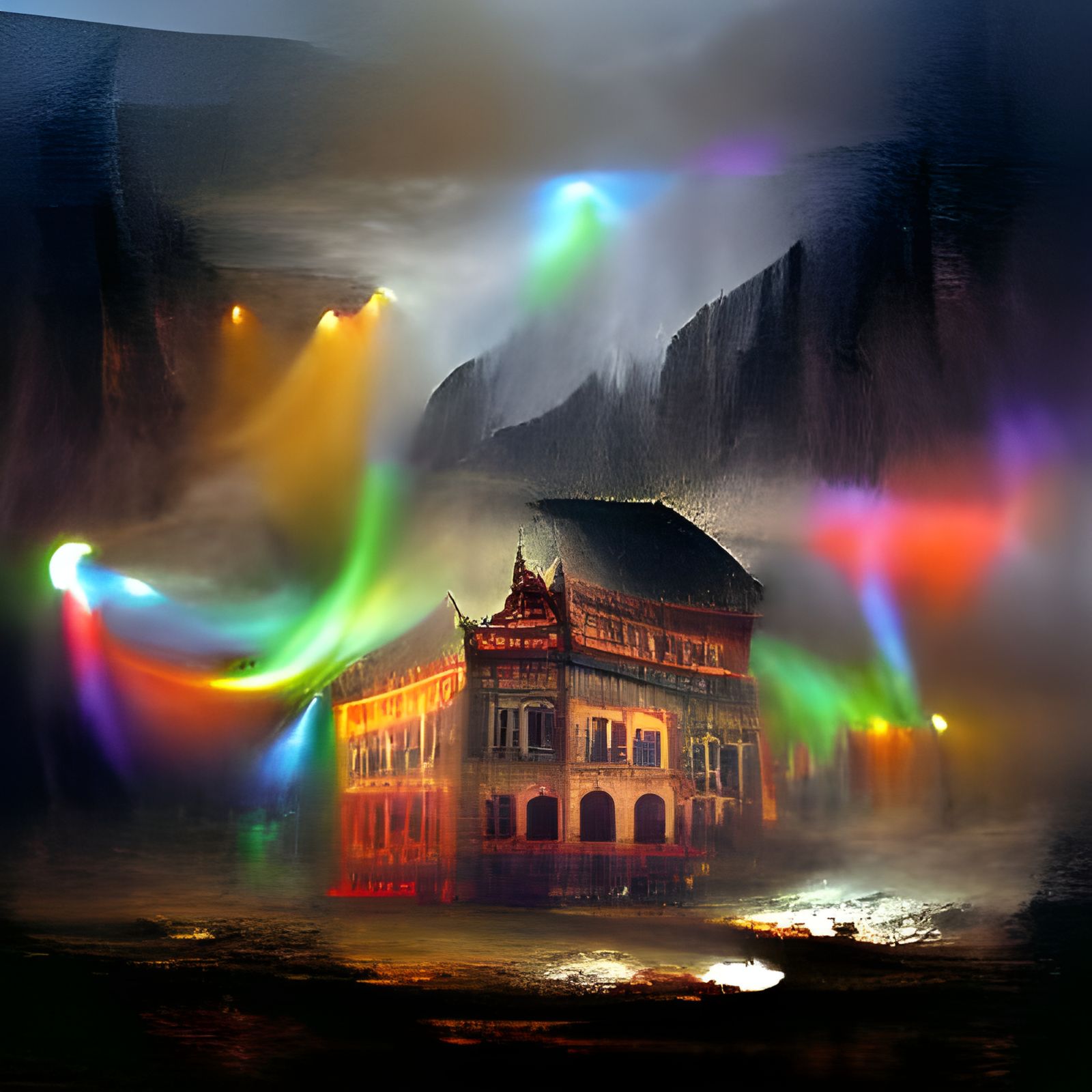 Rainbow Plasma Illuminates Haunted Opera House