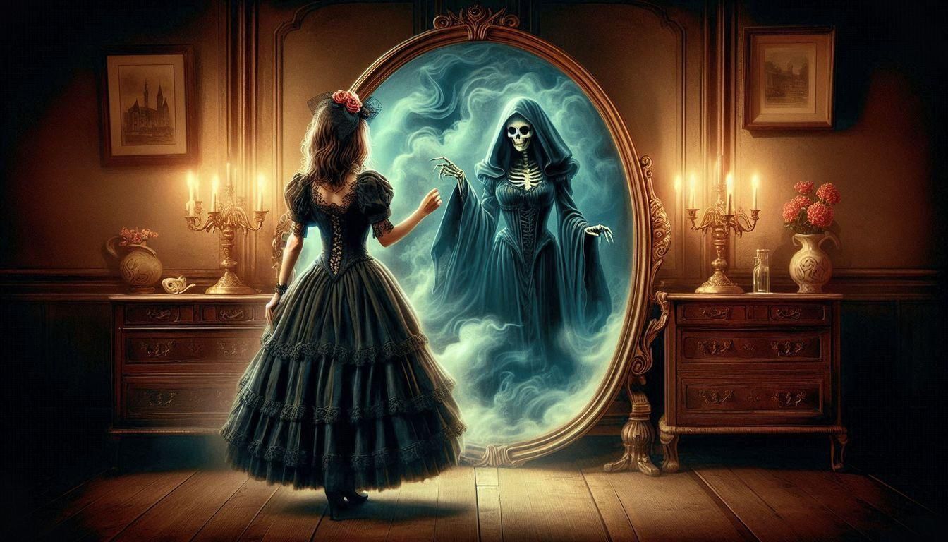 That mirror holds your face in the candlelight. I'll be ther...