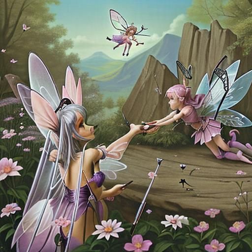 fairies being swatted with a flyswat