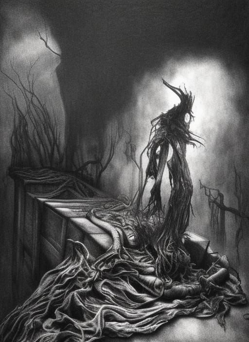 Gothic Corpse Rises in Desecrated Graveyard