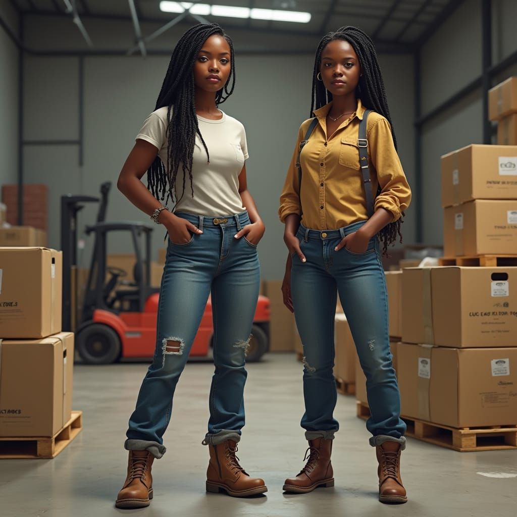 Sisters in Industry, Rendered in Hyper-Realistic Detail