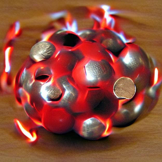 Red-Hot Nickel Ball Generated by AI