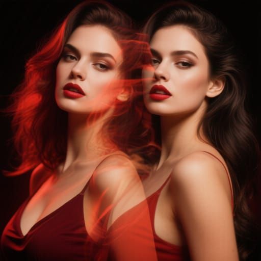 Sensuous Double Exposure Portrait