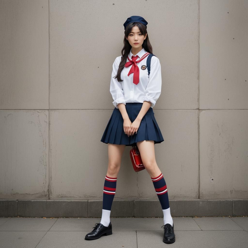 Japanese Woman in Cosplay, Hyper-Realistic Portrait