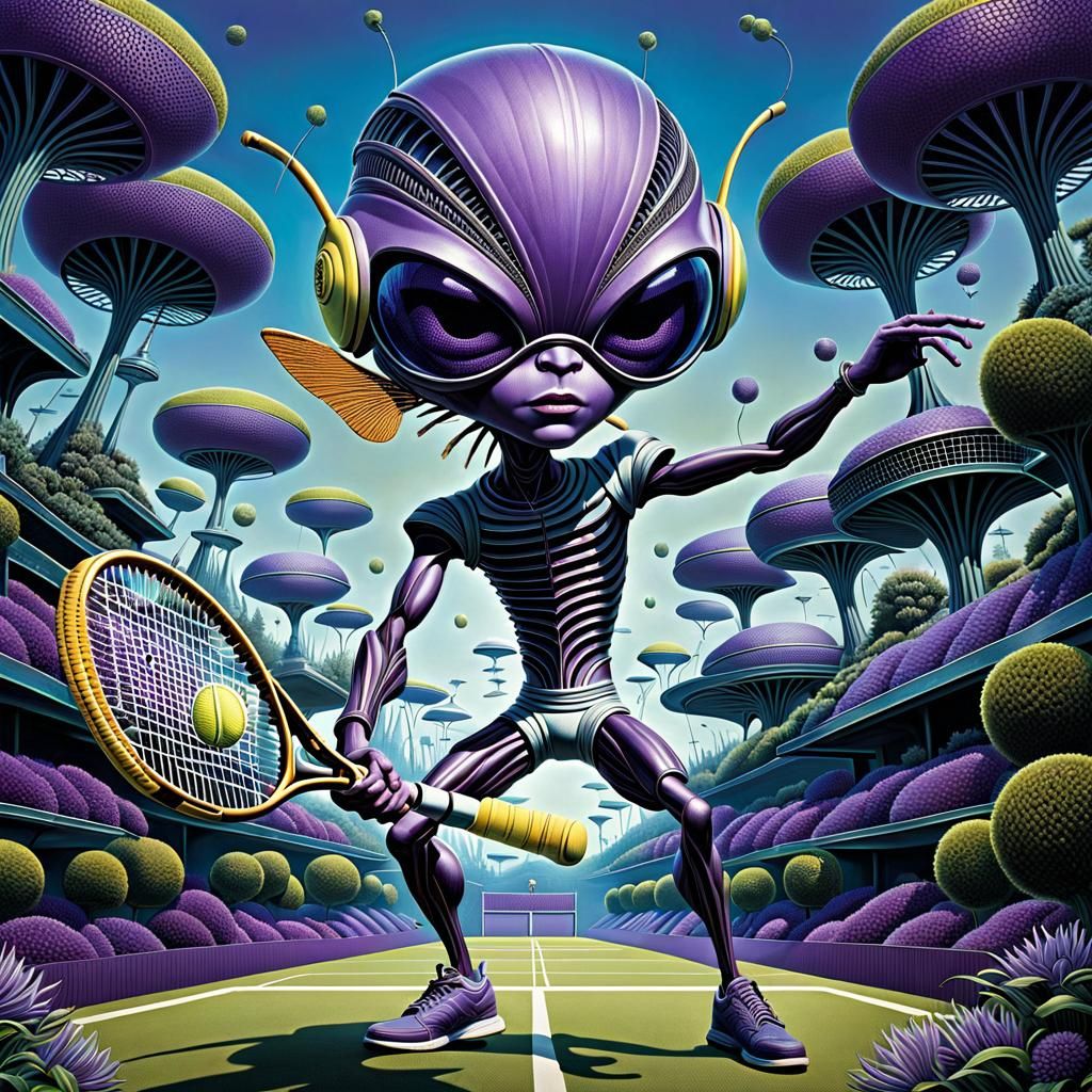 Amonine Fifty-Five, Tennis Champion of the Universe