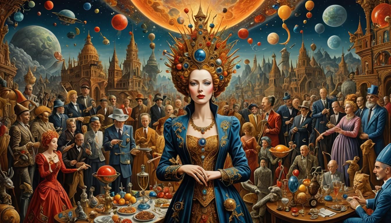 End of the World Party in Surreal Mixed Media