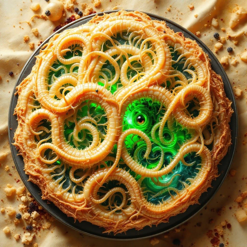 Bizarre, Biomechanical Pie from a Realm of Cosmic Horror