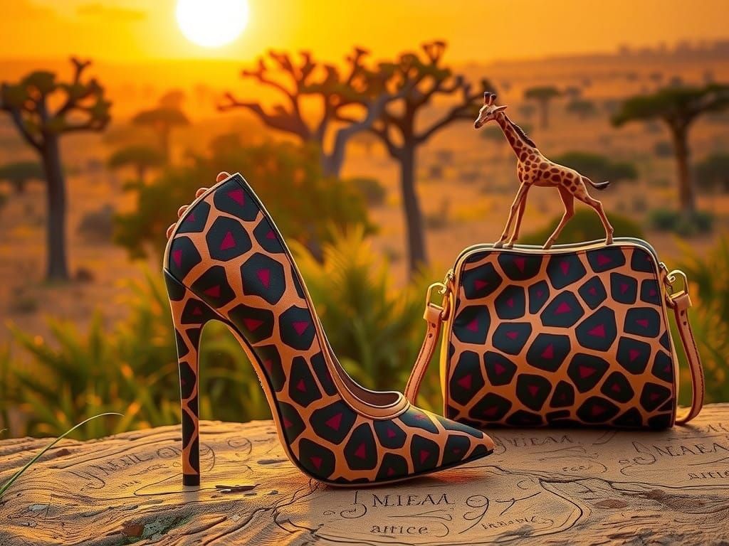 Giraffe Elegance 🦒👠👜