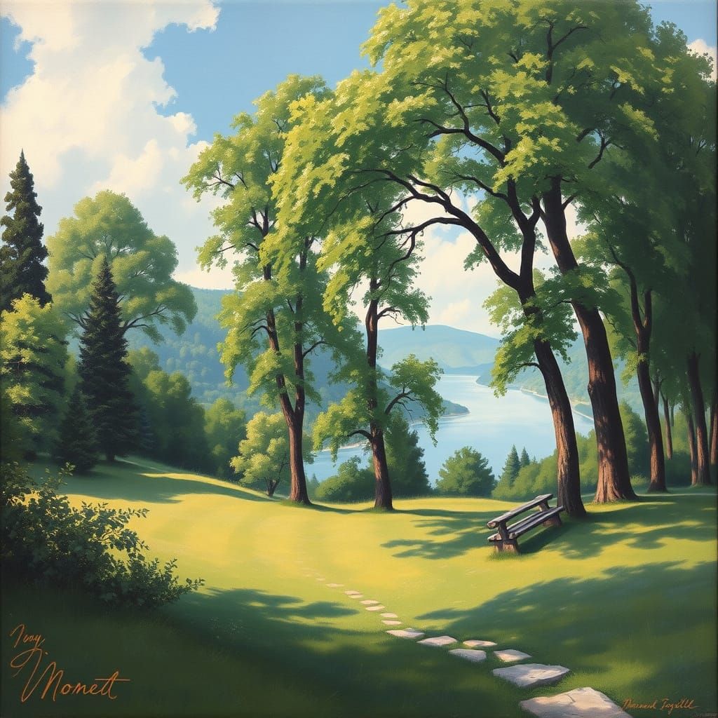 Ethereal Paradise with Soft Brushstrokes and Dreamy Light