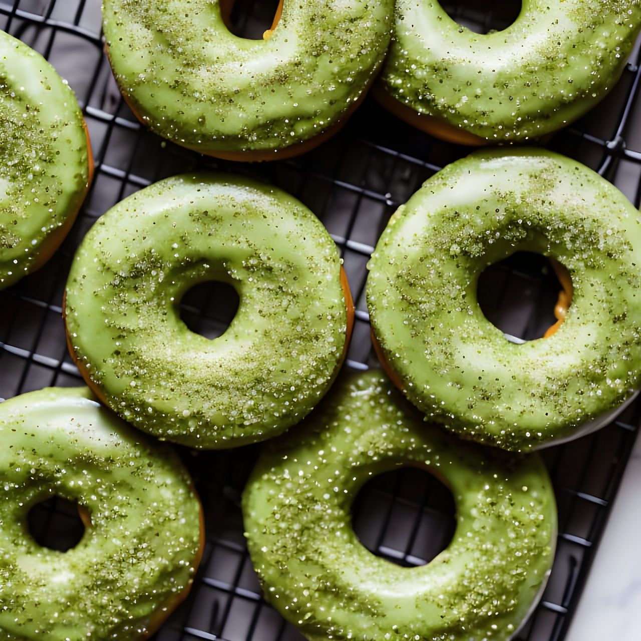 Delicious Matcha Donuts, Professional Food Photography