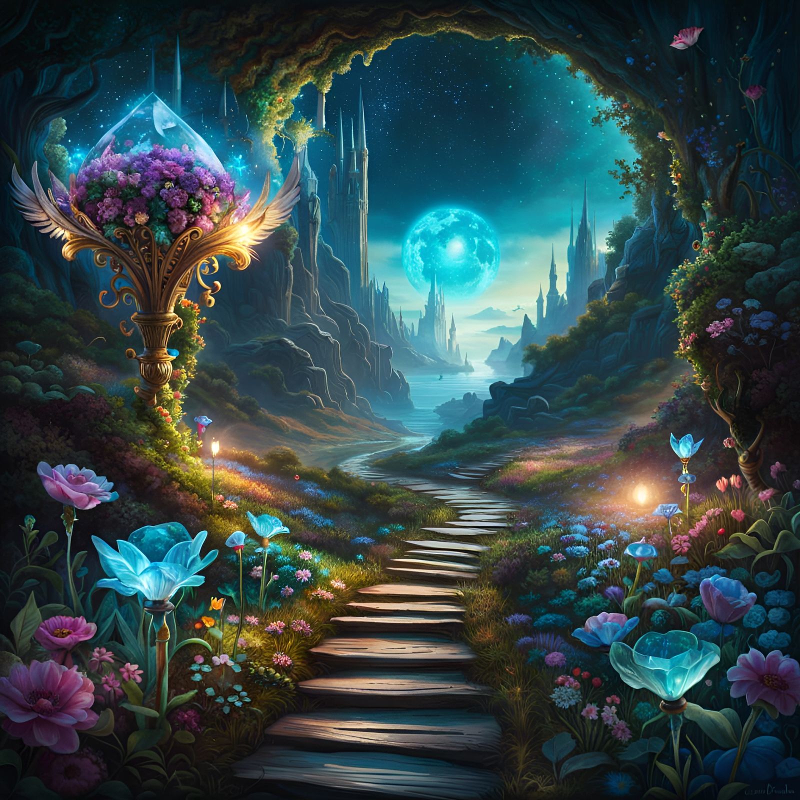 Celestial Crystal Path to a Magical Realm