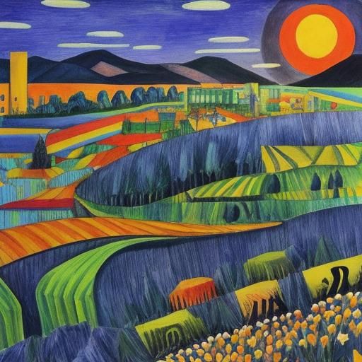 Colorful Abstract Doodle World in Expressionist Style