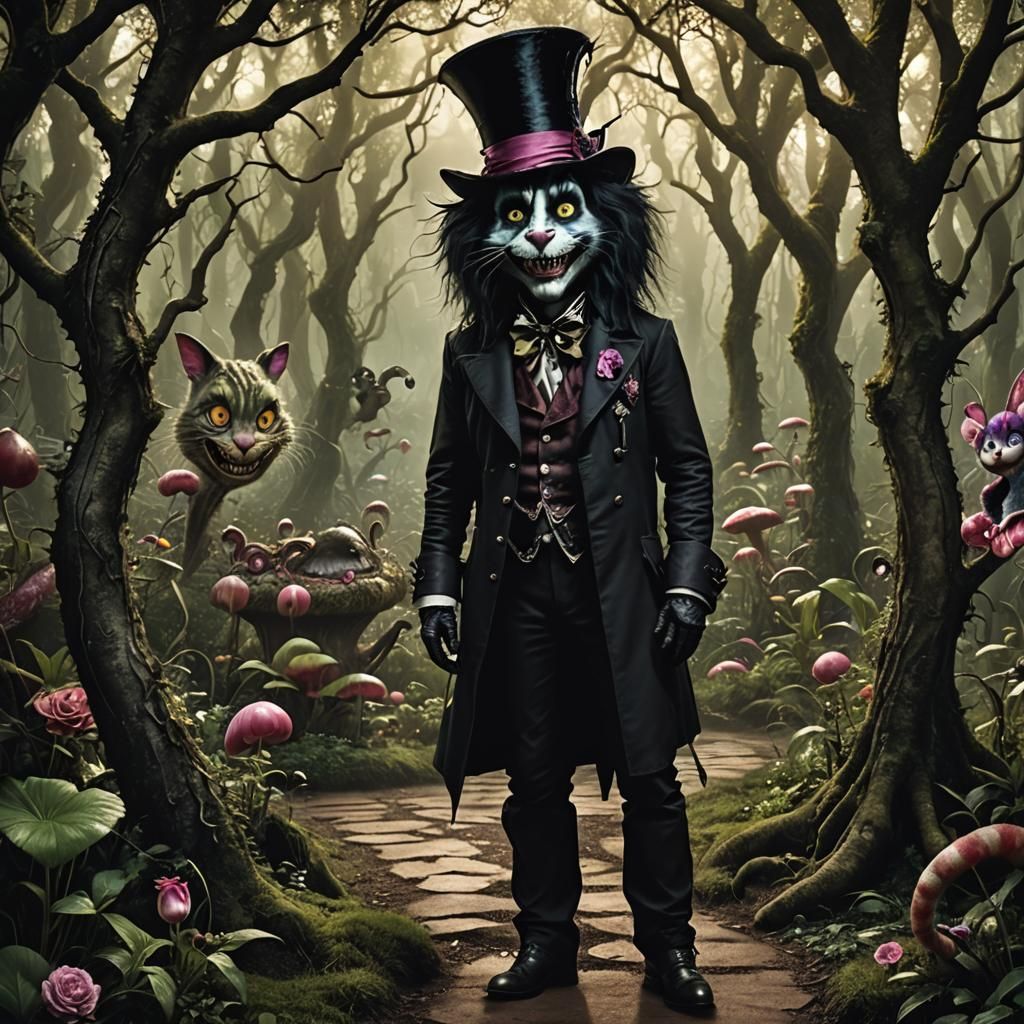 Wonderland's Moody Cheshire Cat Meets Alice Cooper