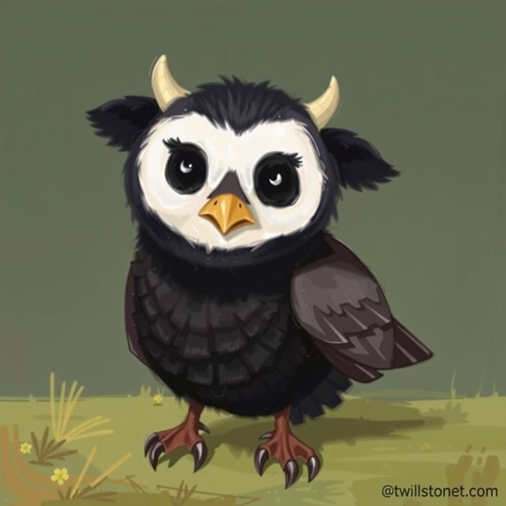 Majestic Cow Owl Hybrid Roams the Land