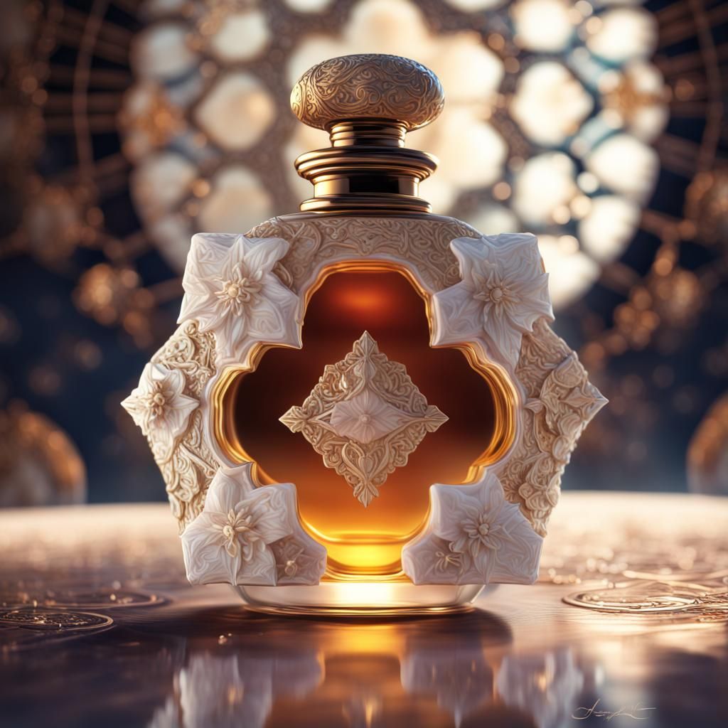 Arabian Crystal Perfume Bottle with White Musk Oil