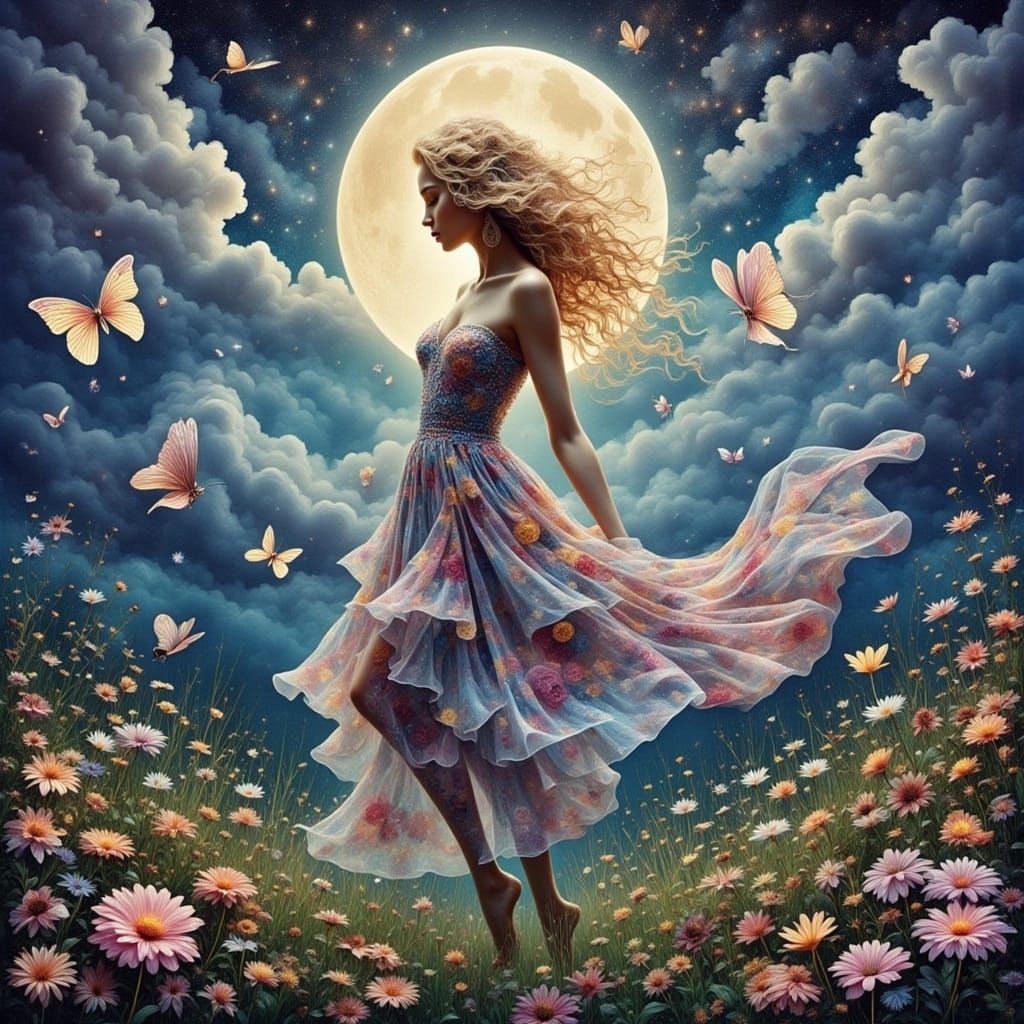 Ballroom Floral Gown in Dreamy, Magical Garden