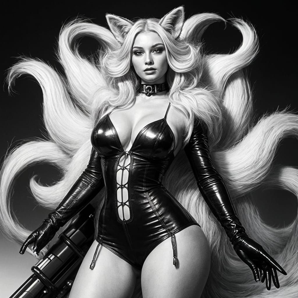 Foxy Bombshell in Vibrant Pop Art