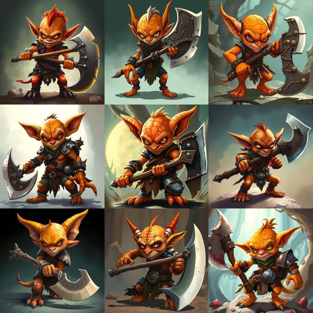 Goblin Warrior in Leather Armor