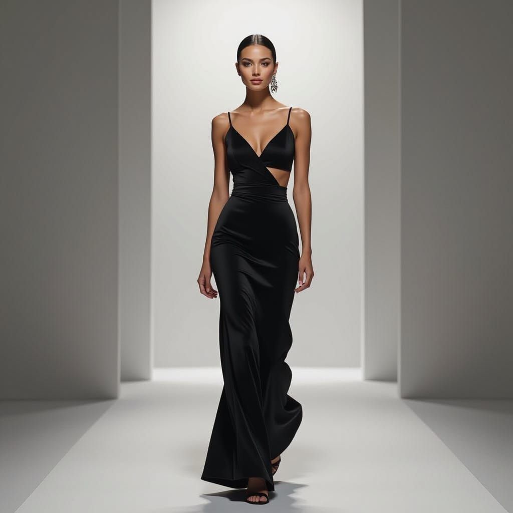 Confident Woman in Vogue Style Editorial Photo