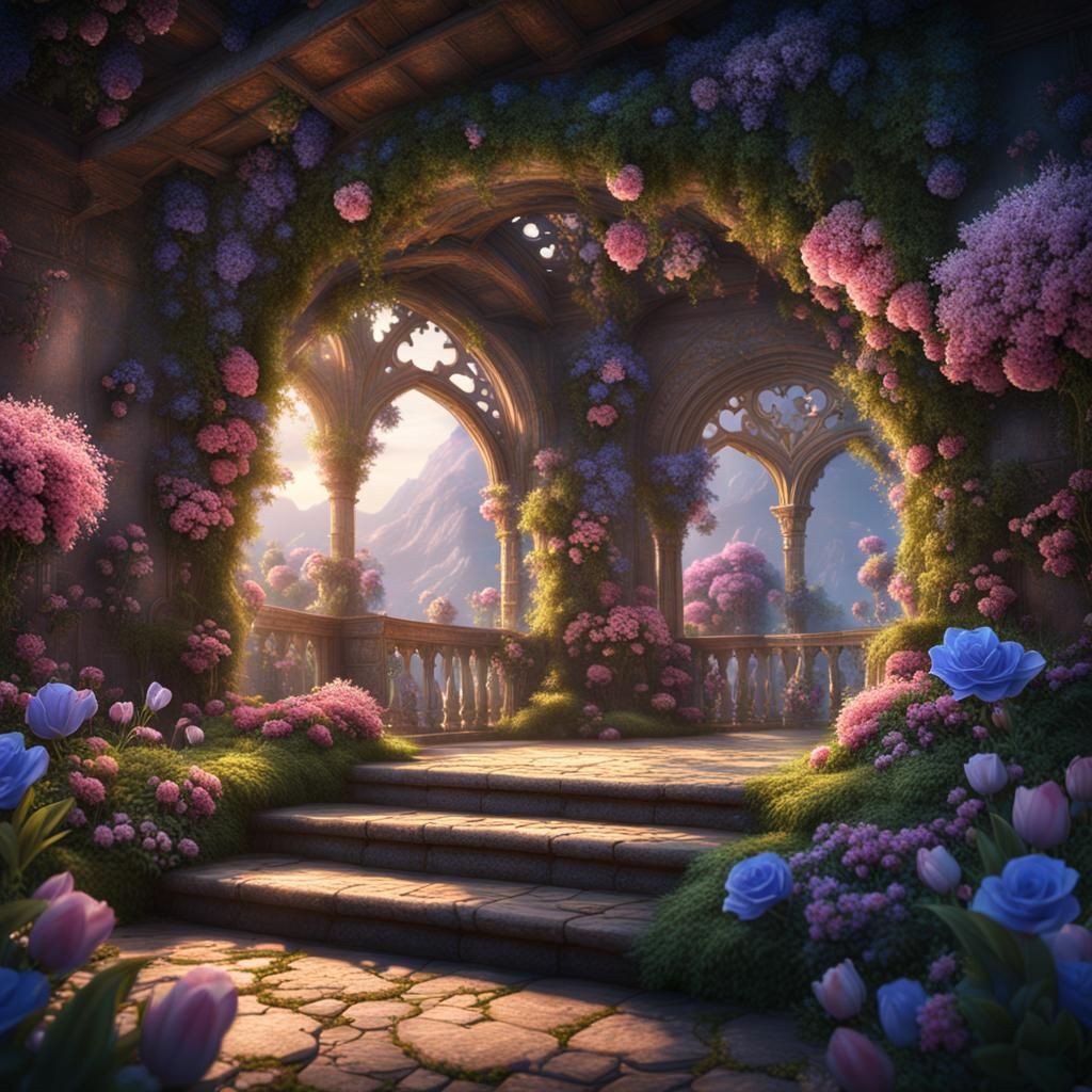 Fantasy Floral Decoration Expressing Gratitude