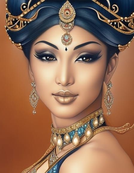 Belly Dancer Painting in Stephanie Pui-Mun Law Style