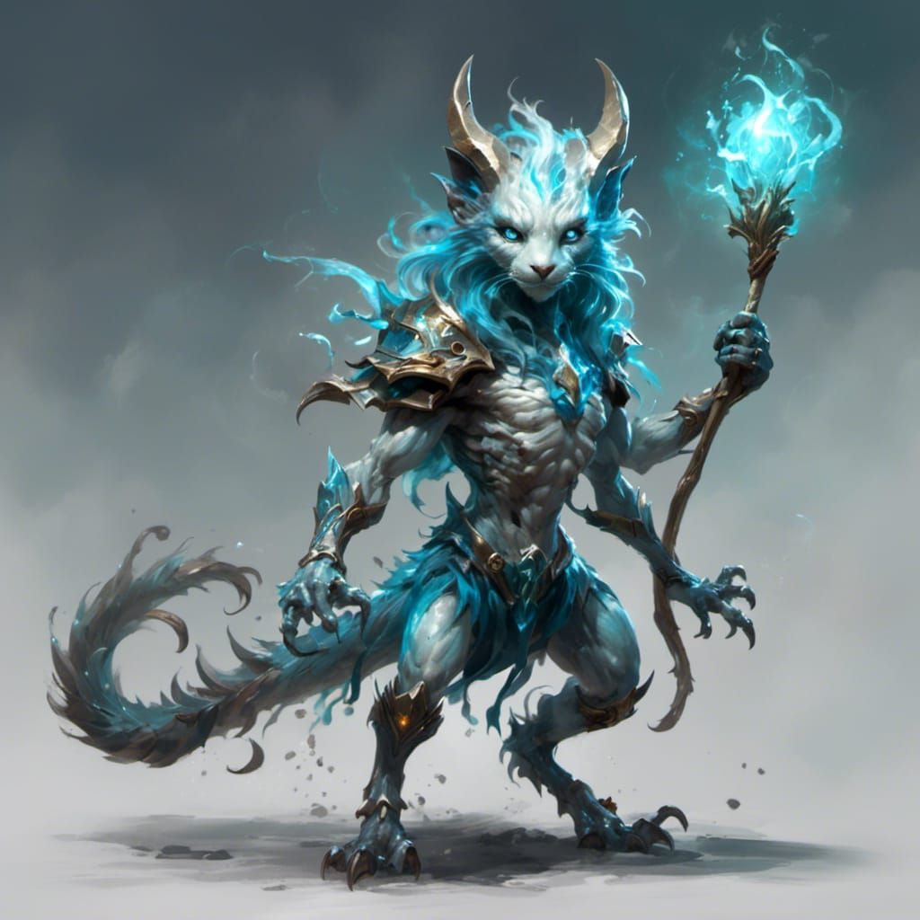 Adorable Wisp Creature with Kitten Cuteness