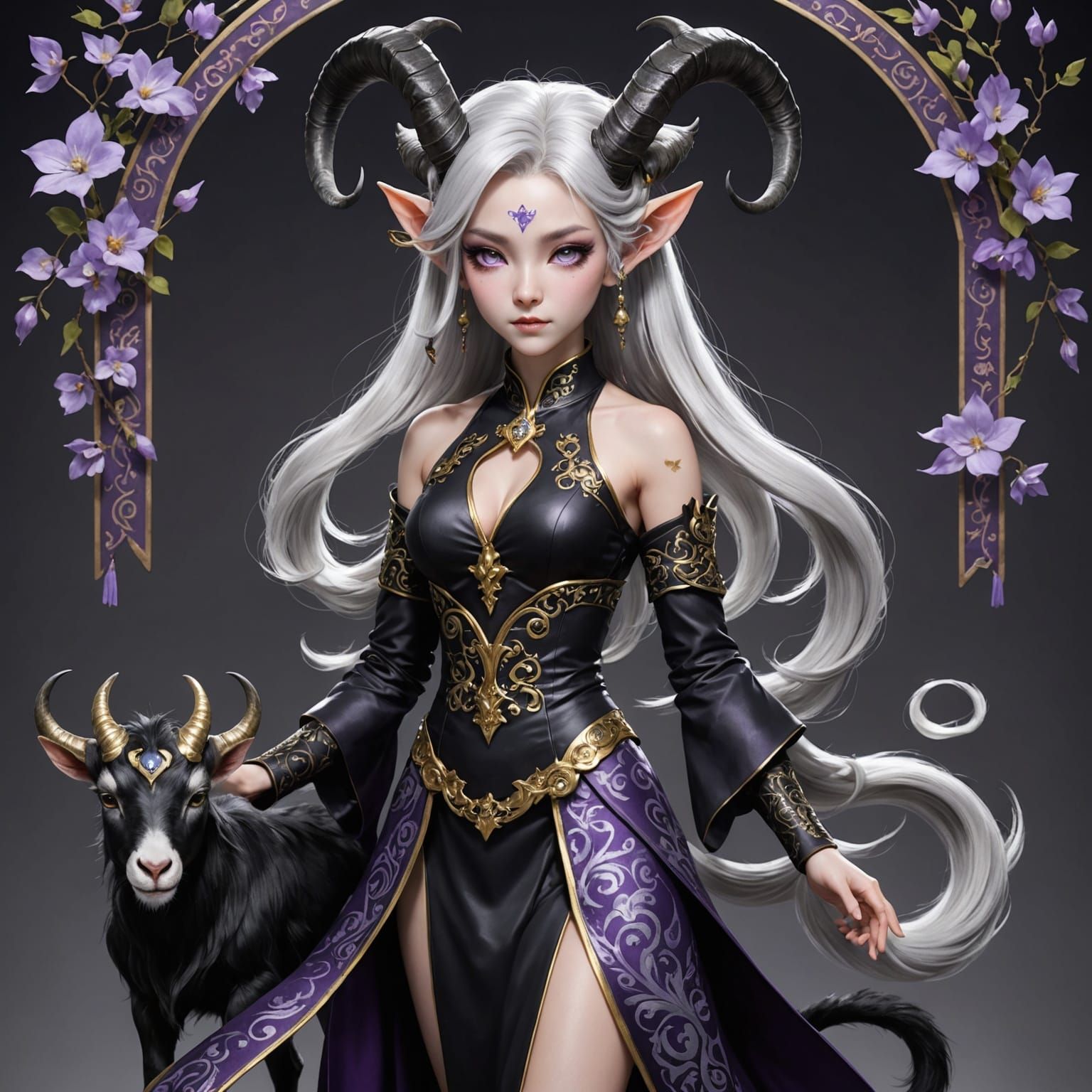 Satyr Bard in Moonlit Grove: Anime Semi-Realism