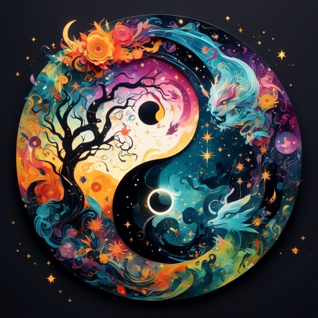 Stylized Yin Yang Symbol of Balance