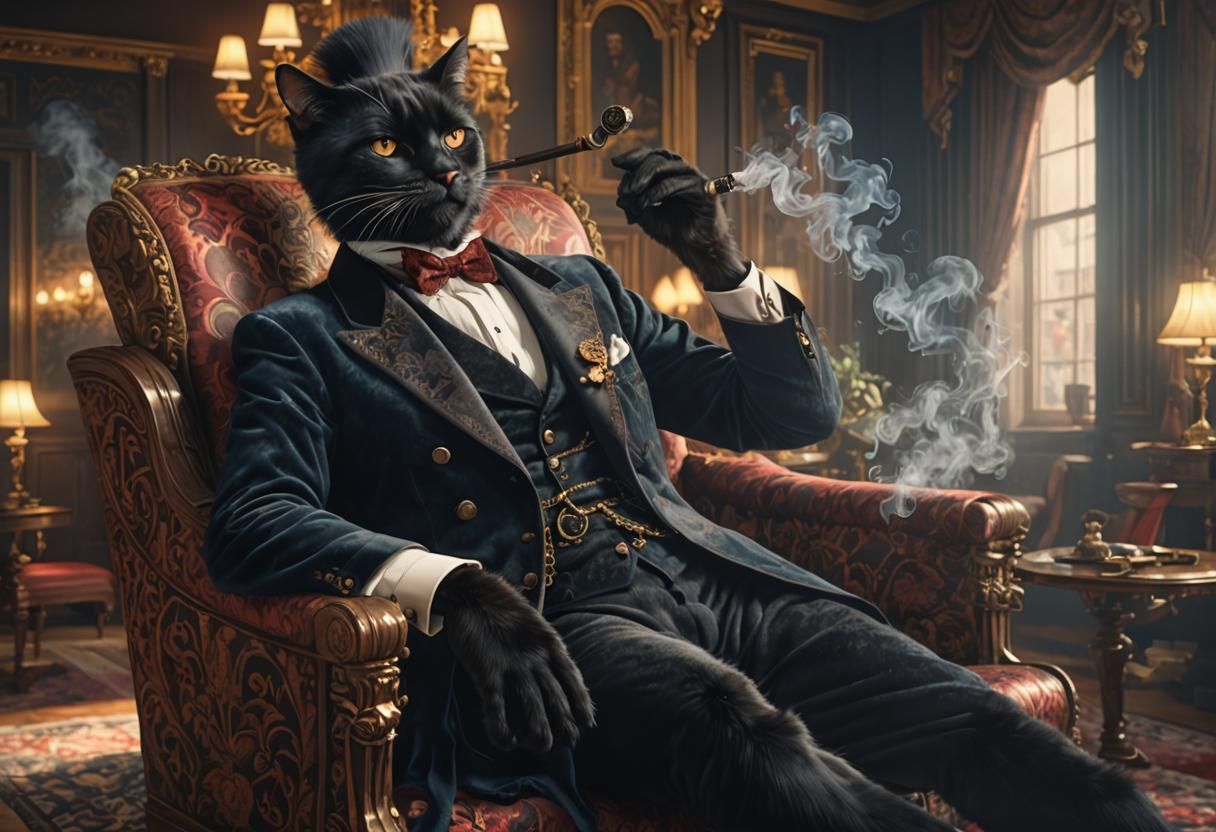 Cat Gentleman in Furnished Apartment