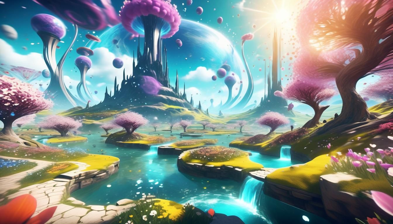 Vast High Fantasy Video Game World Concept Art