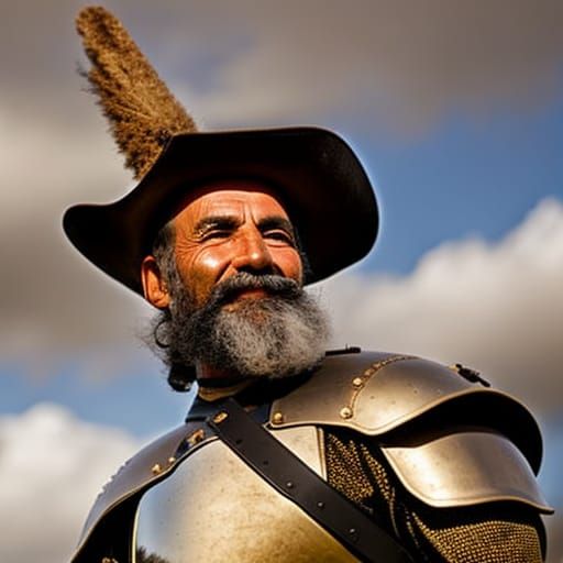 Don Quixote Portrait in Professional Photography Style
