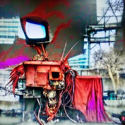Cyberpunk Horror: Monstrous Corpse Machine of Red Death