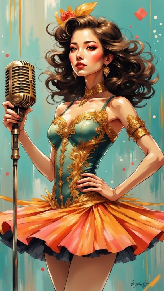 Rockabilly Goddess Shines in 1950s Sock Hop Style