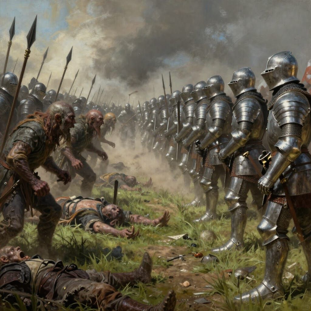 Knights vs Goblins: Epic Battlefield Scene