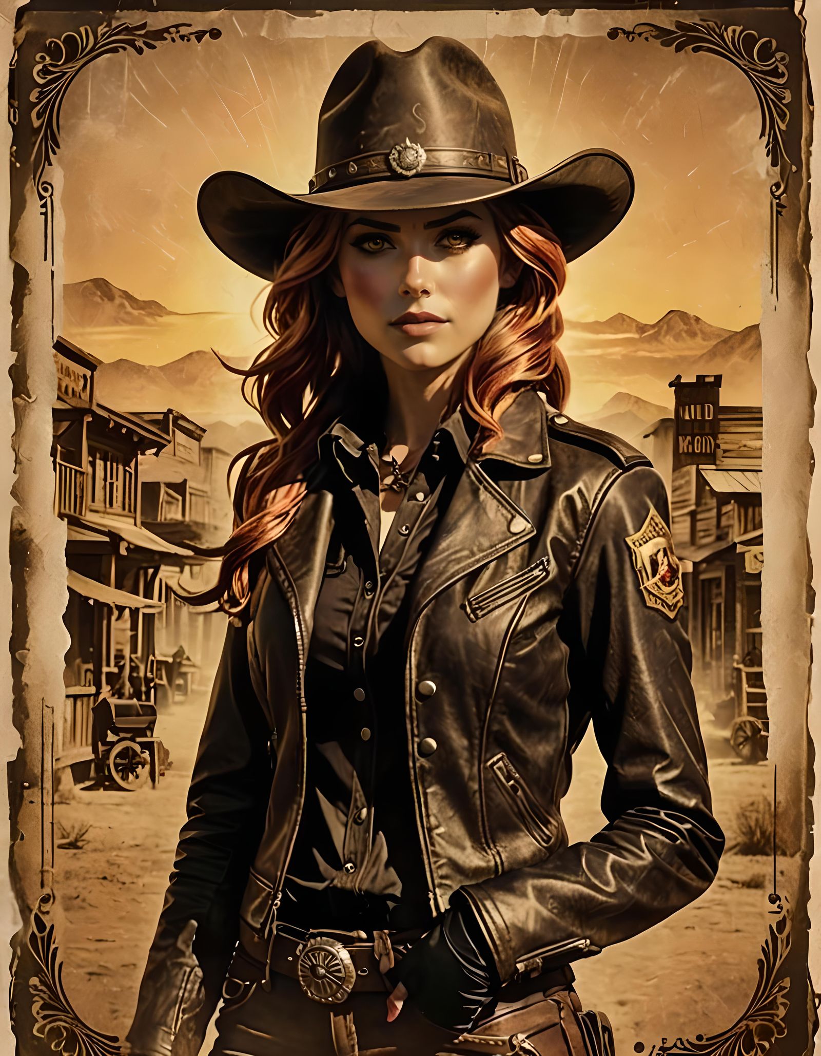 Sunset Shimmer as a Wild West Gunslinger