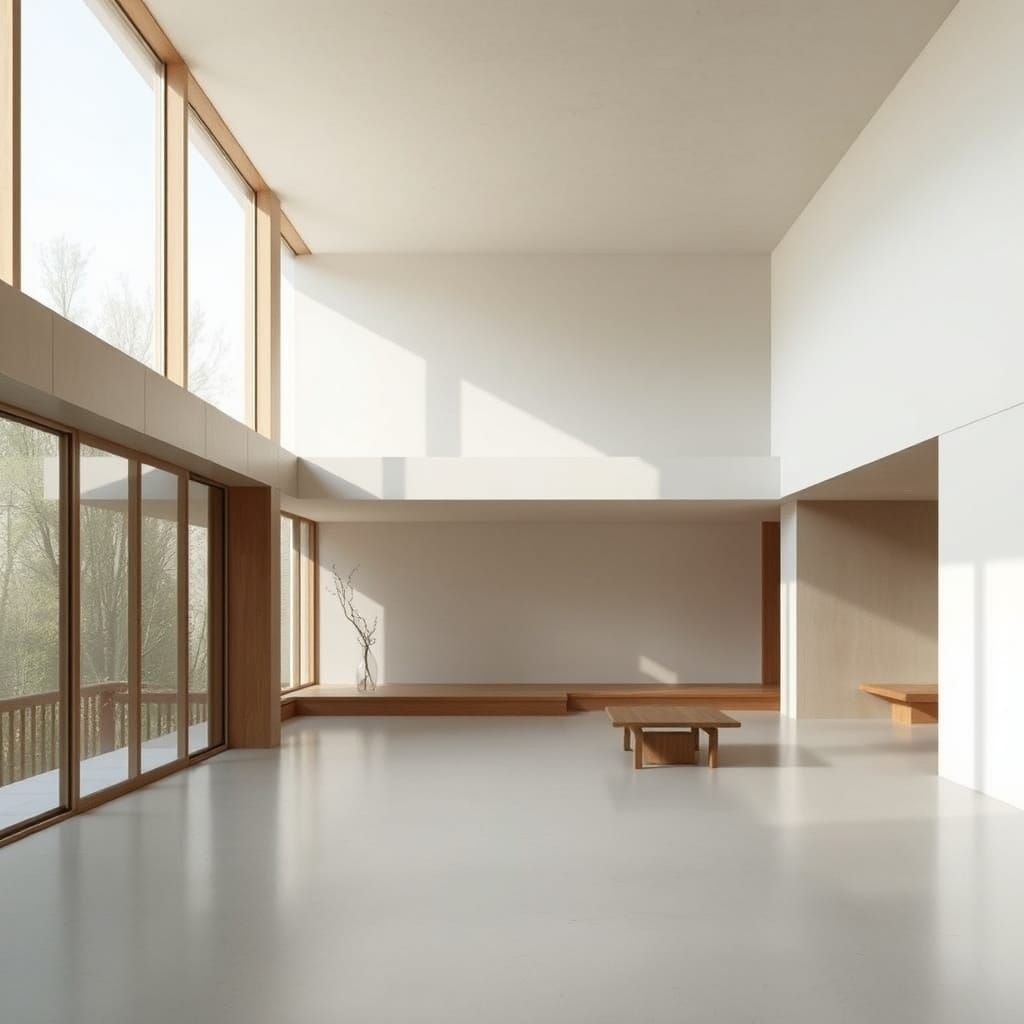 Serene Minimalist Interior Design with Natural Light