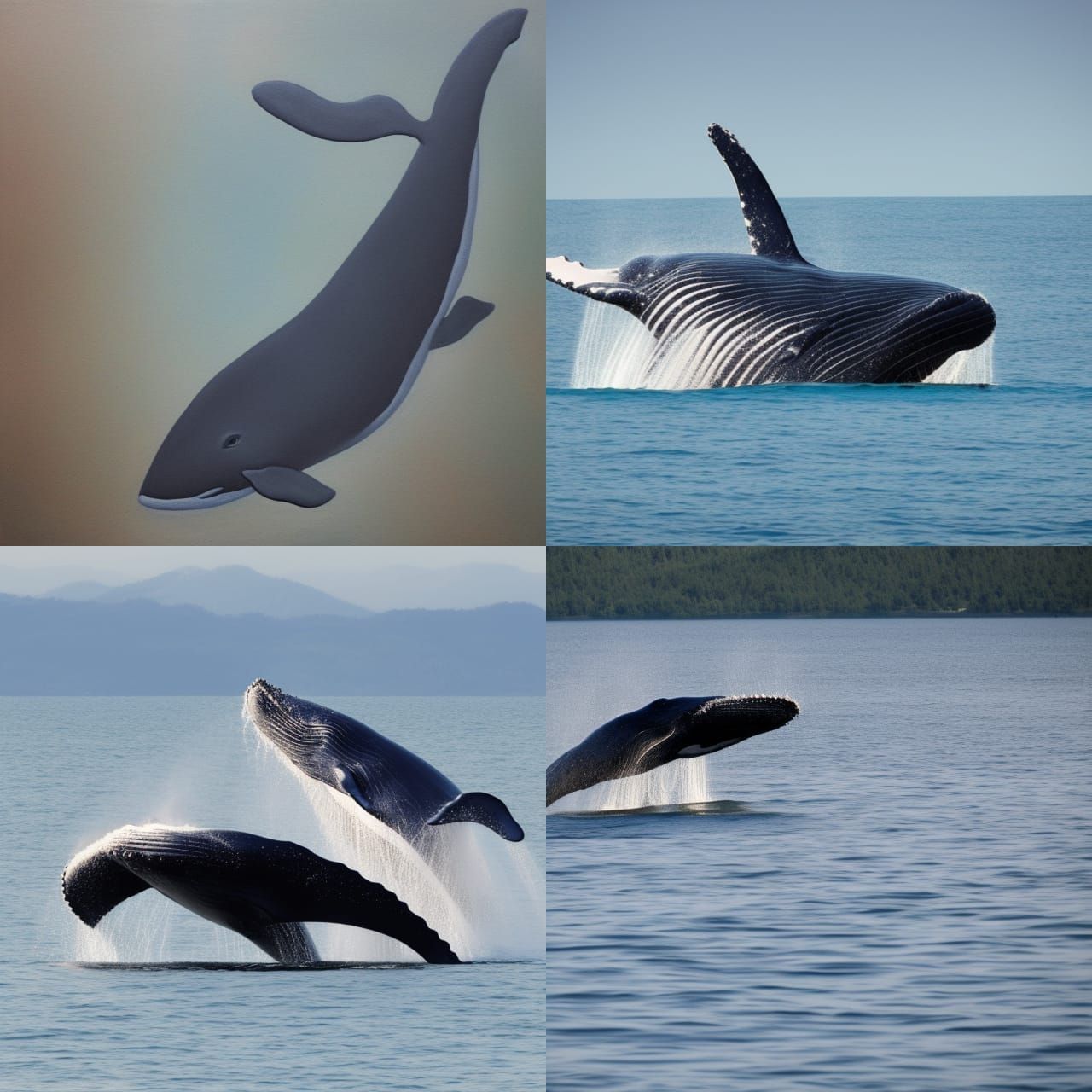 AI Image of a Whale in the Ocean