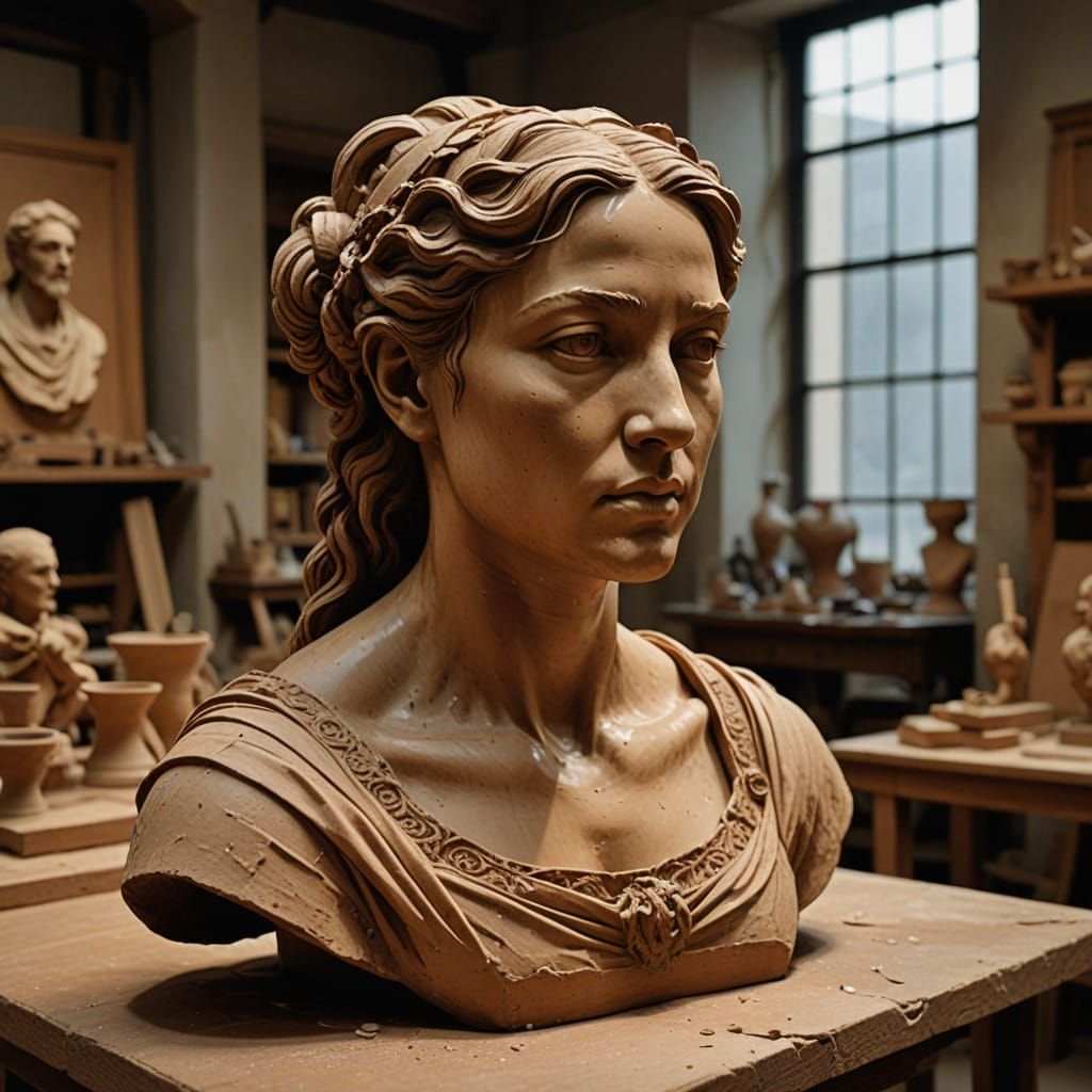 Classical Beauty in Terracotta Clay