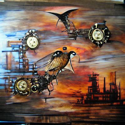 Steampunk Bird Automaton: A Mechanical Marvel