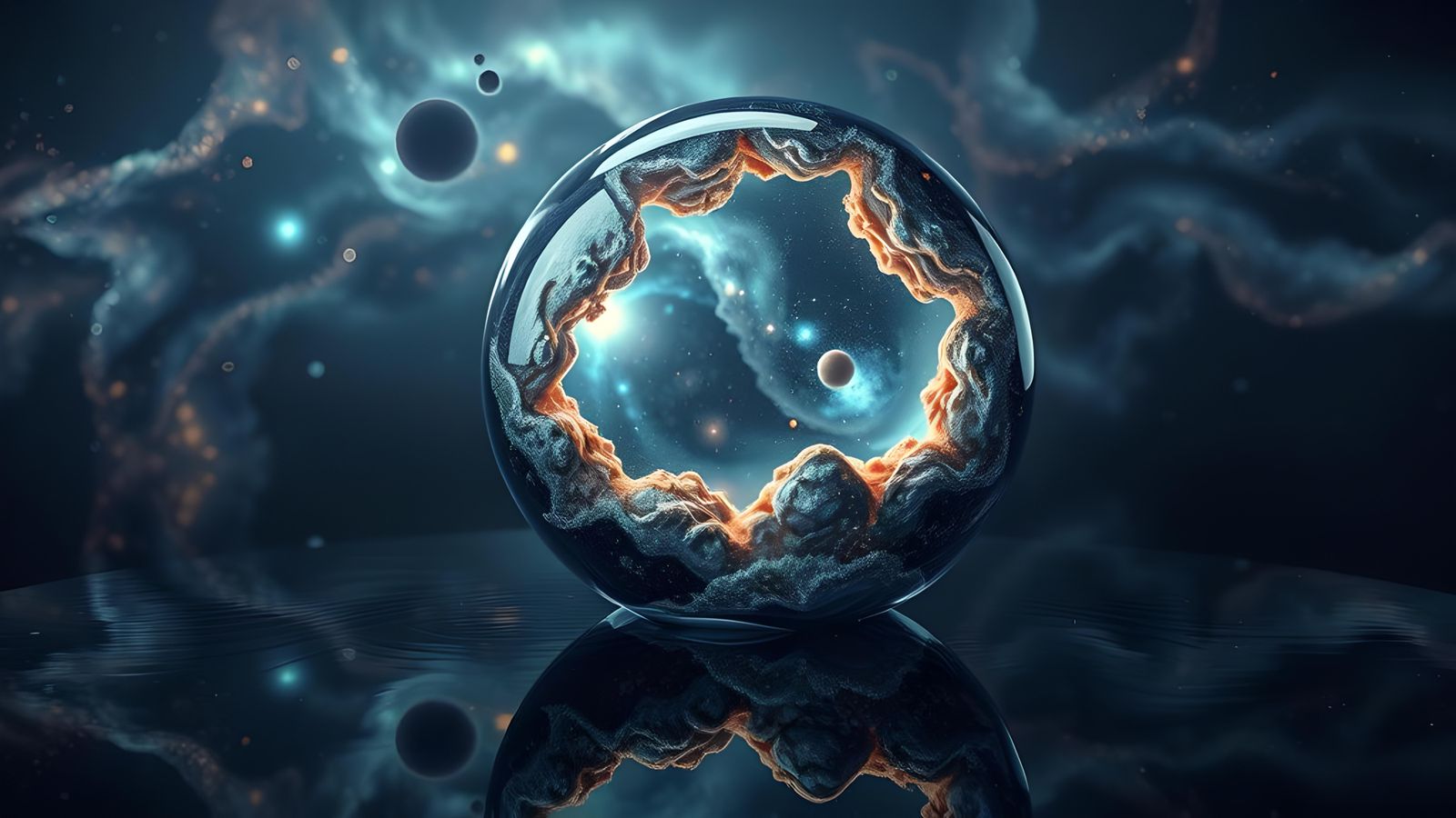 Cosmic Egg: Hyperrealistic Universe Art