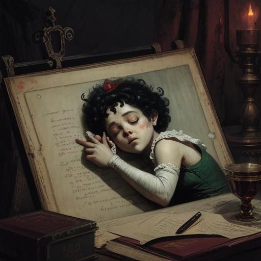 Betty Boop's Dark Dream: Horror Art