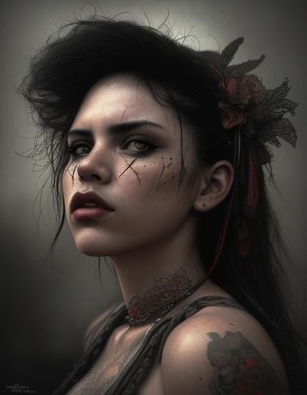 contemporary, digital, dream-like, fantasy, femininity, gothic, portraits, surreal - IV