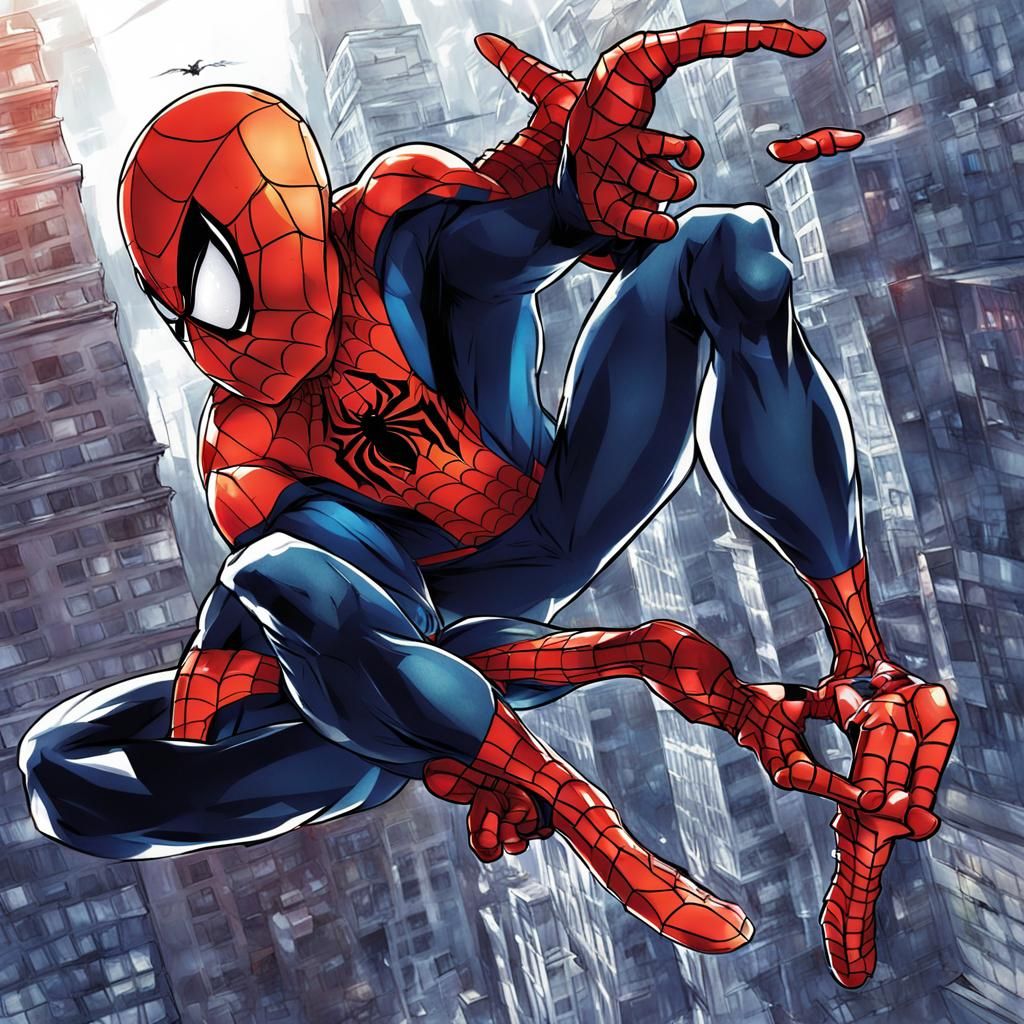 Spider-Man in Anime Style