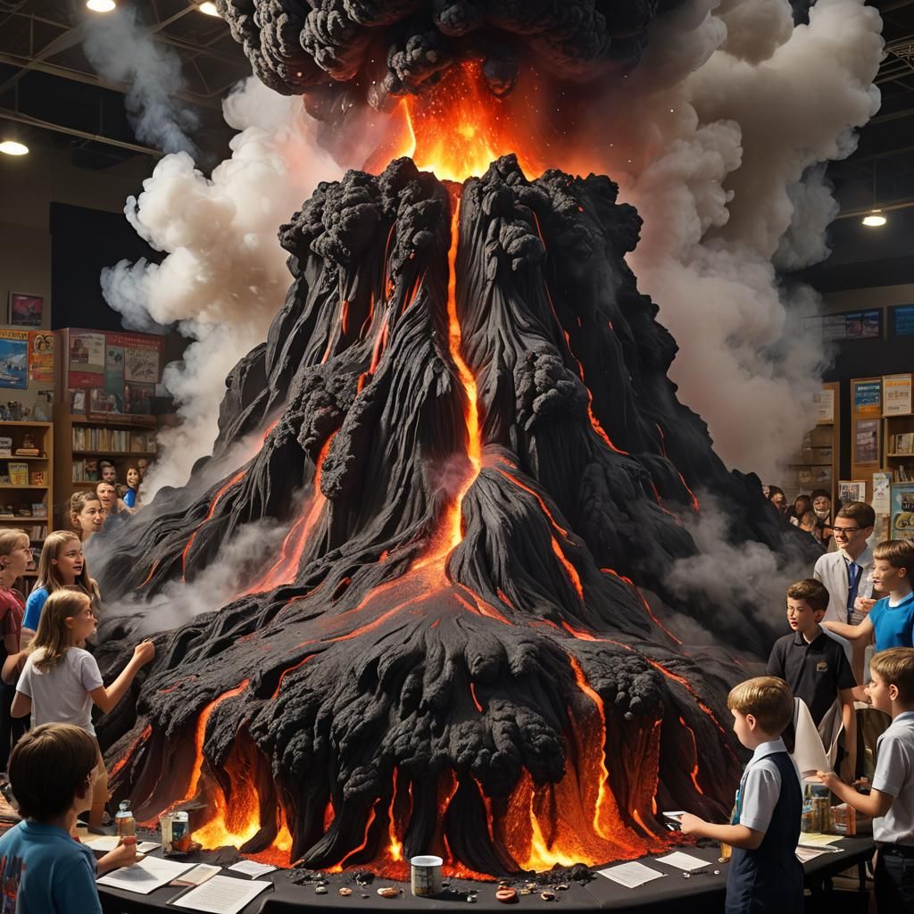 Volcano science fair project.