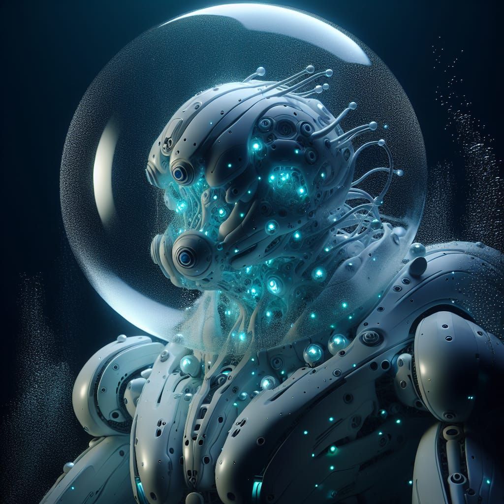 Futuristic Biomechanical Sea Creature in 4K