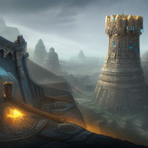 Imperial Siege Tower: Detailed Matte Painting