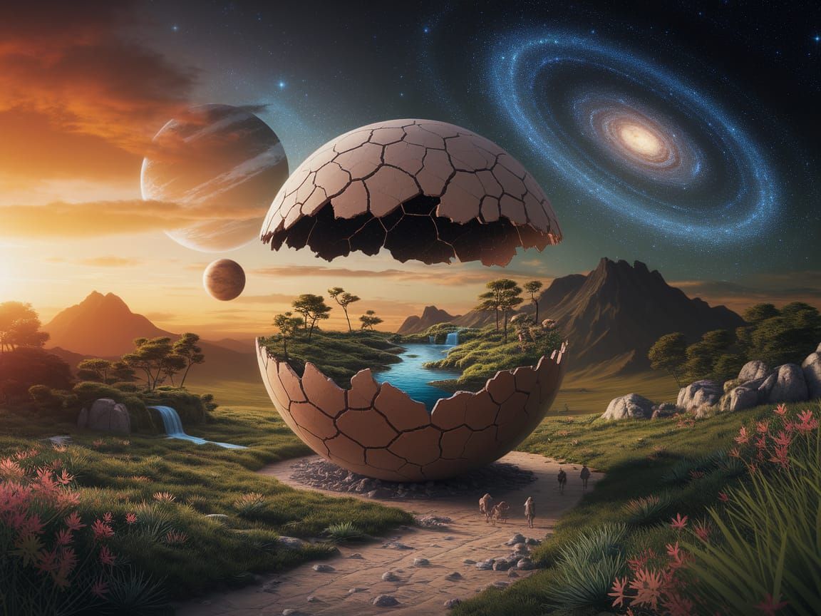 Miniature Ecosystem Inside Celestial Sphere: Splash Art