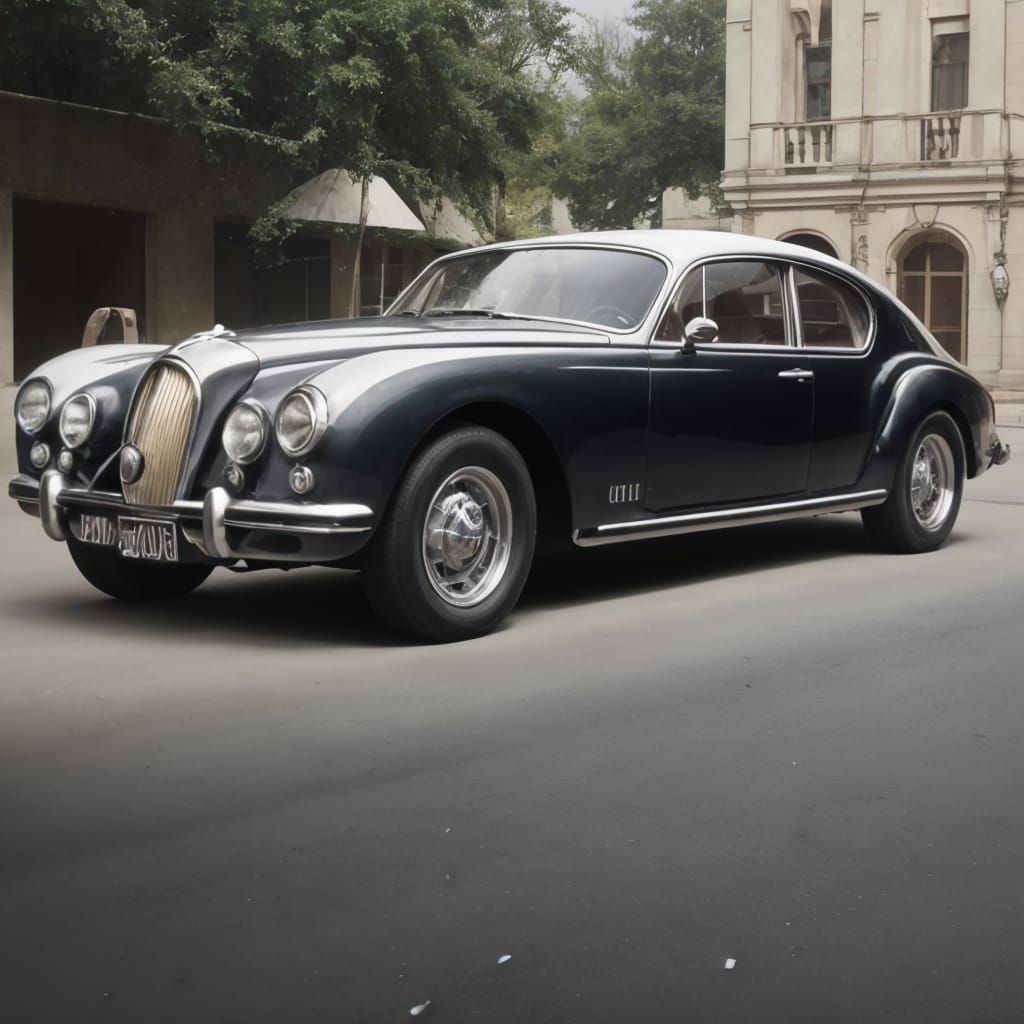 Classic White and Maroon Bugatti Limousine